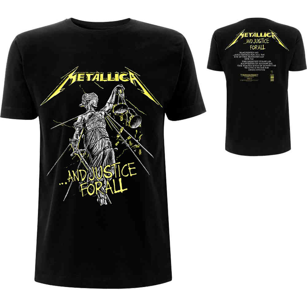 Metallica - And Justice For All Tracks Heren Tshirt - Zwart